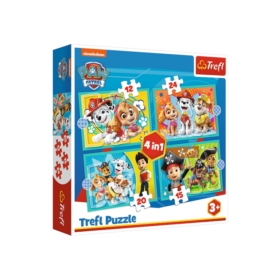 Puzzle - 4w1 (12, 15, 20, 24) - Wesoła ekipa Psieg