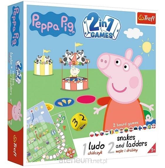Gra 2w1 Chińczyk Węże i drabiny Świnka Peppa 2067