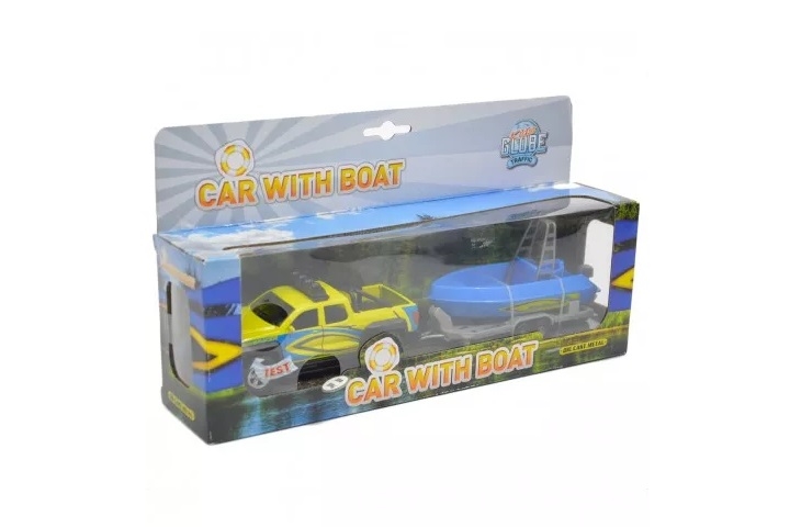 Auto z łodzią 29cm św/dźw 510217 70613