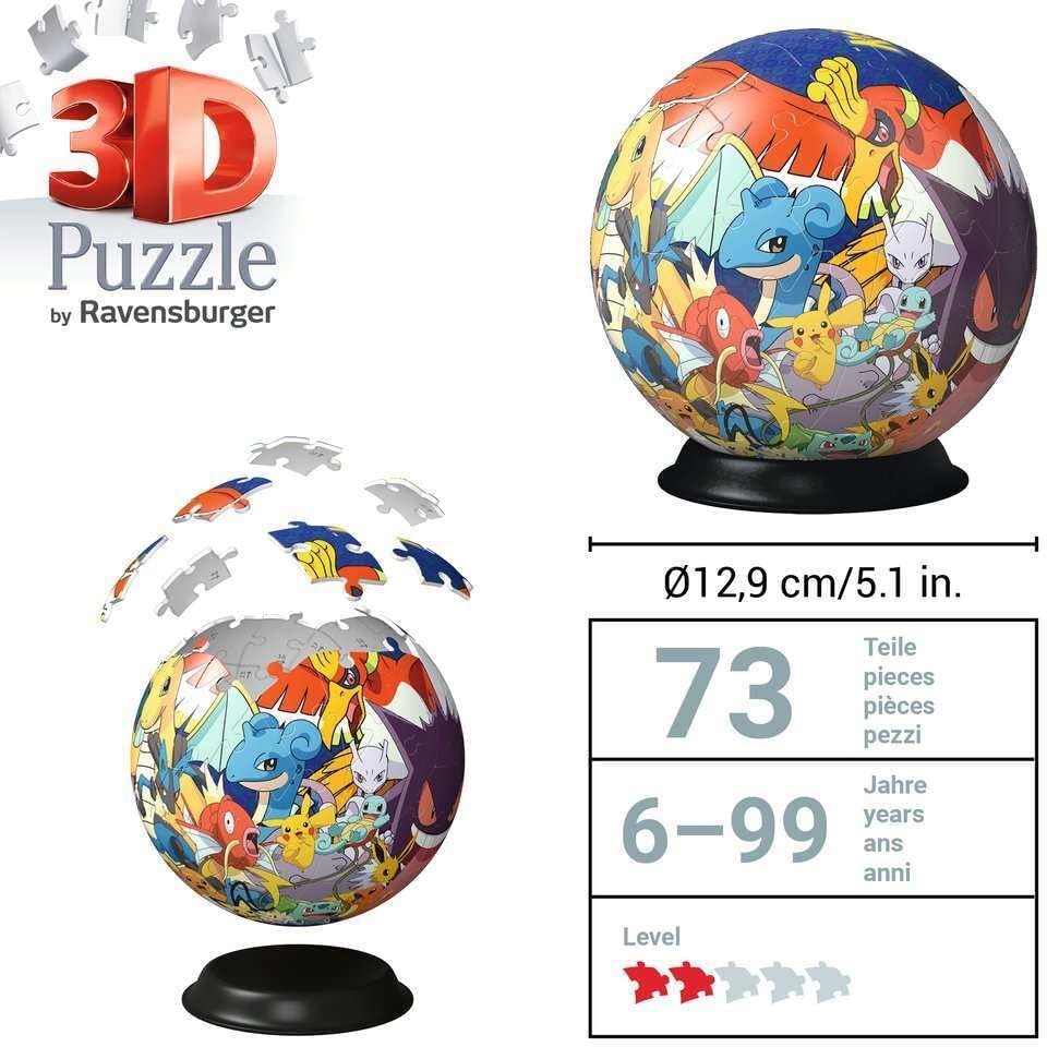 Puzzle 3D 72 Kula Pokemon