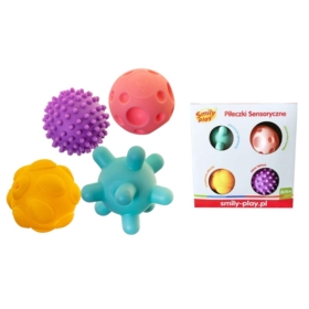 SMILY PIŁECZKI SENSORYCZNE 4 SZT