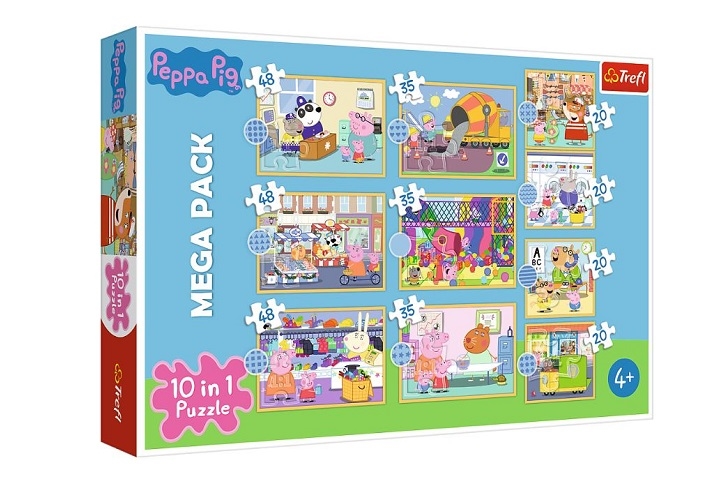 TREFL - PUZZLE 10w1 - POZNAJ ŚWINKĘ PEPPĘ - 90383