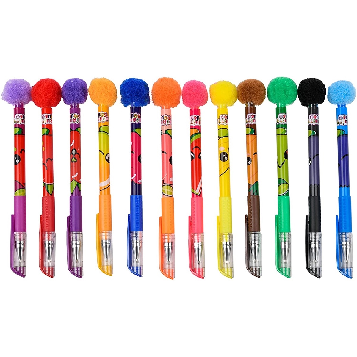 FRUITYSQUAD pachn.dług.żelowe/pompon 12sz FS60384