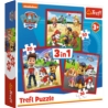 Puzzle 3w1 Wesołe Pieski Psi Patrol Trefl 34867