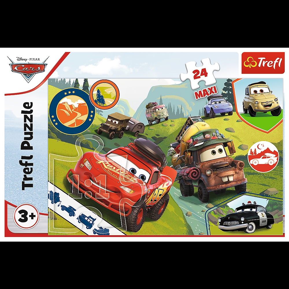 PUZZLE MAXI 24 Wesołe auta /Disney Cars3 14352