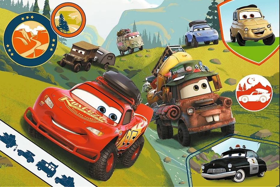 PUZZLE MAXI 24 Wesołe auta /Disney Cars3 14352