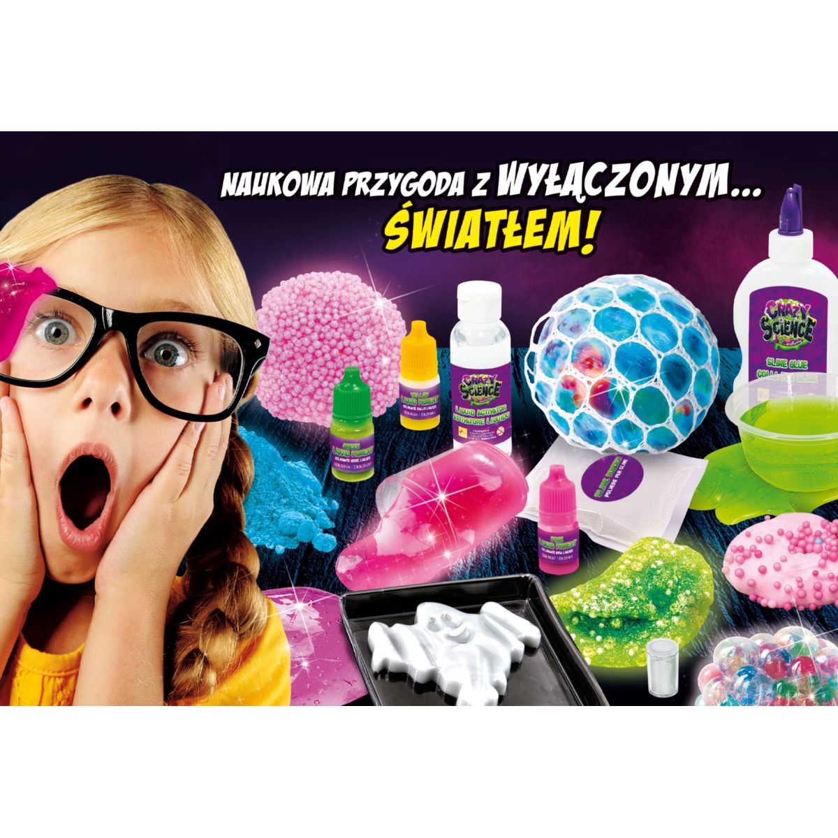 Lisciani Crazy Science Slime w ciemn.PL89239