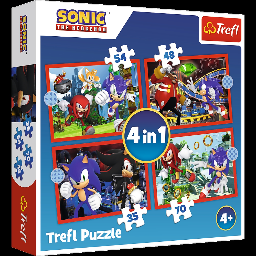 Puzzle - 4w1 - Przygody Sonica - SEGA Sonic The He