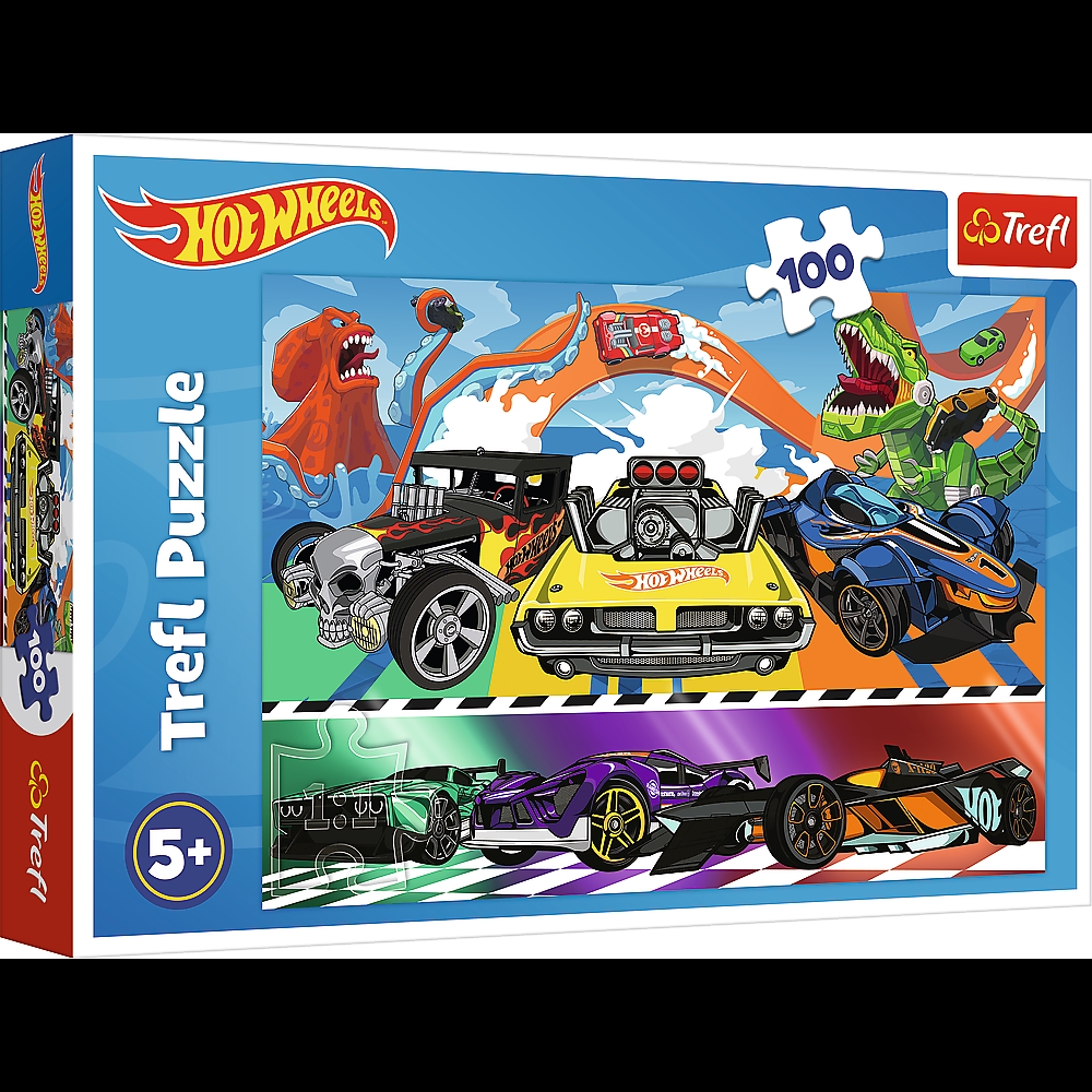 Puzzle - 100 - Pędzące samochody - Hot Wheels 1646