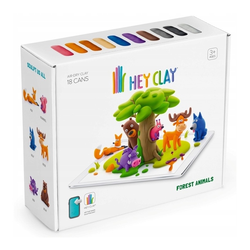 HEY CLAY ZESTAW ZWIERZĘTA LEŚNE 15 PUSZEK