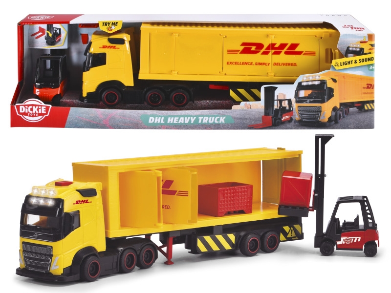 Dickie City ciężarówka+naczepa DHL św/dźw 374-7018