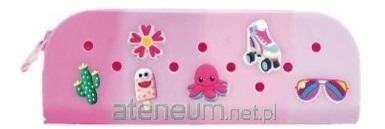 STNUX Piórnik z wpinkami różowy STN9117 99117