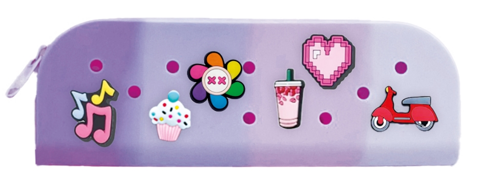 STNUX Piórnik z wpinkami fioletowy STN9124 99124