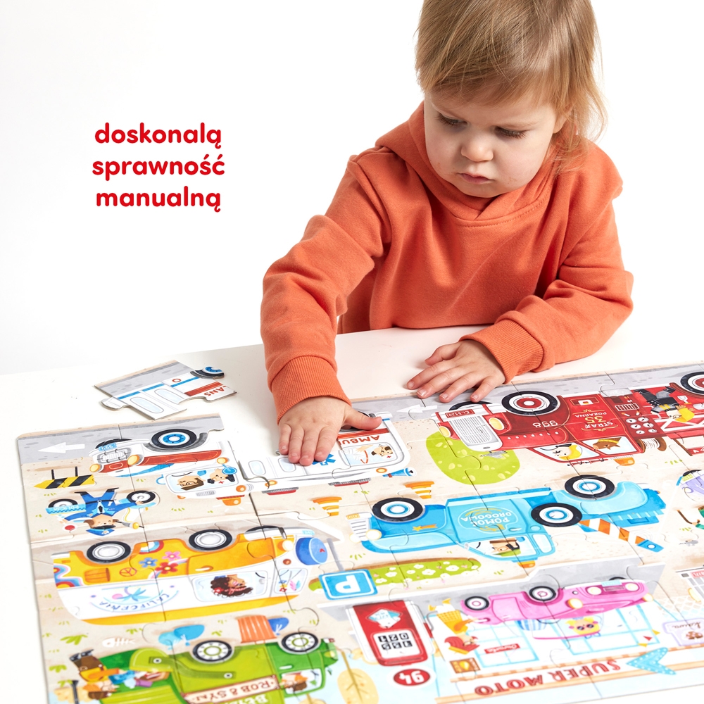 CZUCZU MOTO PUZZLE AUTA 40 EL.