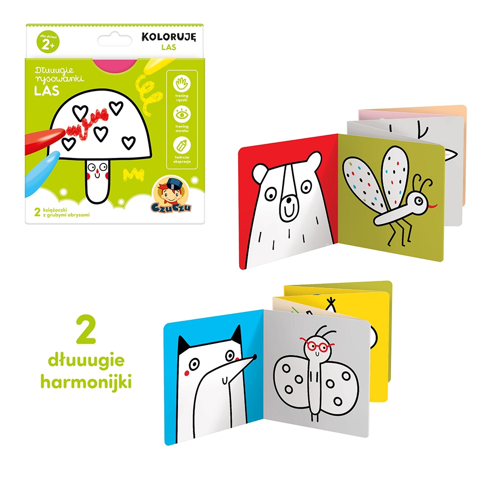 CZUCZU DŁUGIE RYSOWANKI LAS KOLORUJĘ