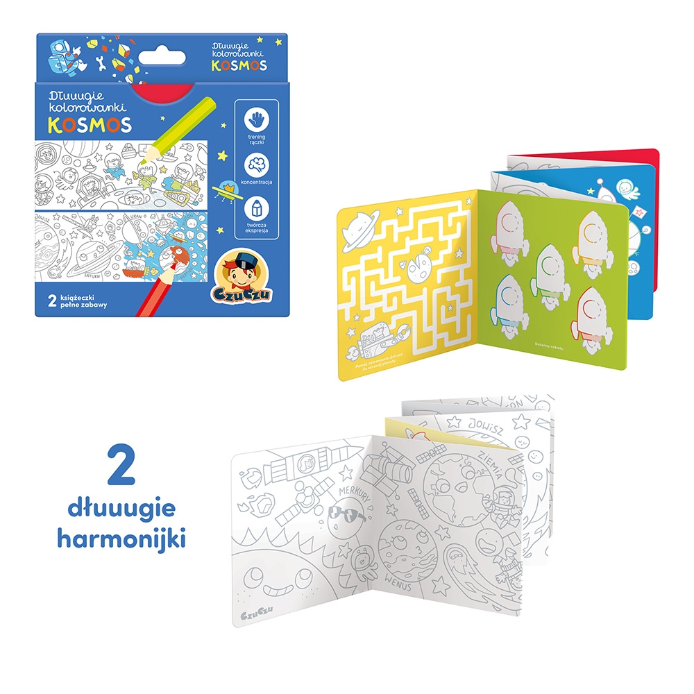 CZUCZU DŁUUUGIE KOLOROWANKI KOSMOS