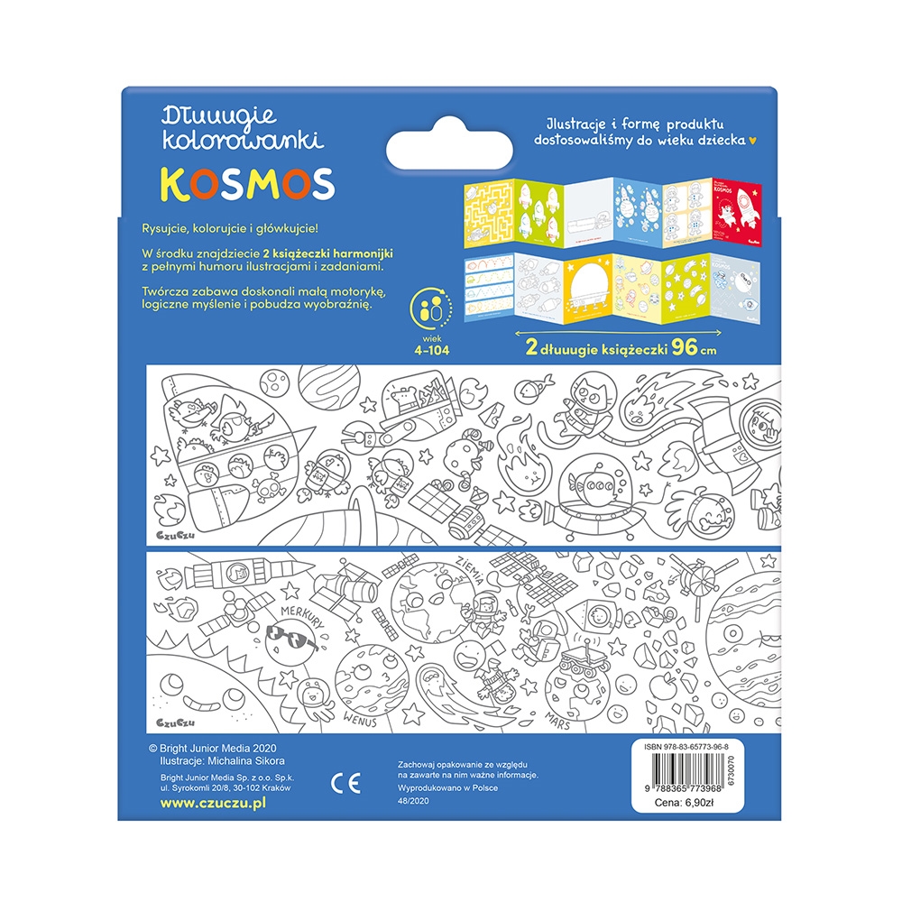 CZUCZU DŁUUUGIE KOLOROWANKI KOSMOS