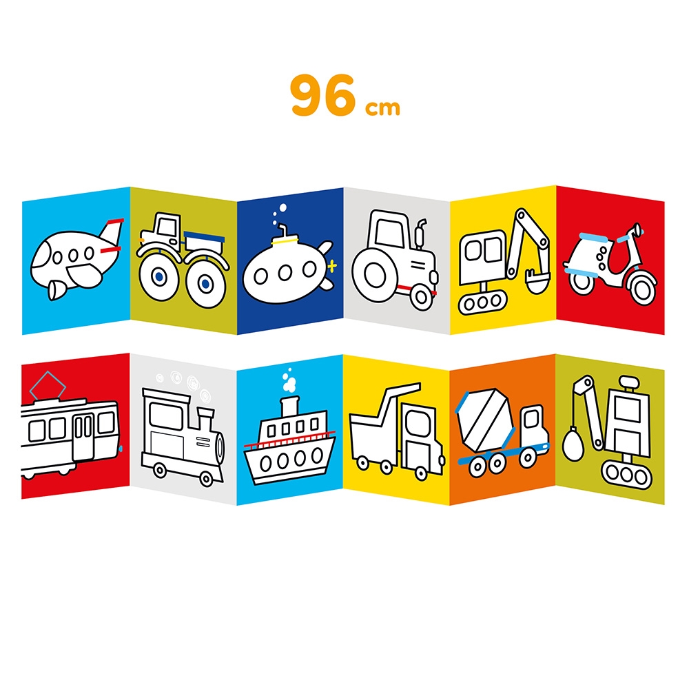 CZUCZU DŁUGIE RYSOWANKI POJAZDY KOLORUJĘ