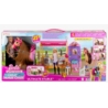 Barbie lalka + konik + stajnia HXJ44 /2
