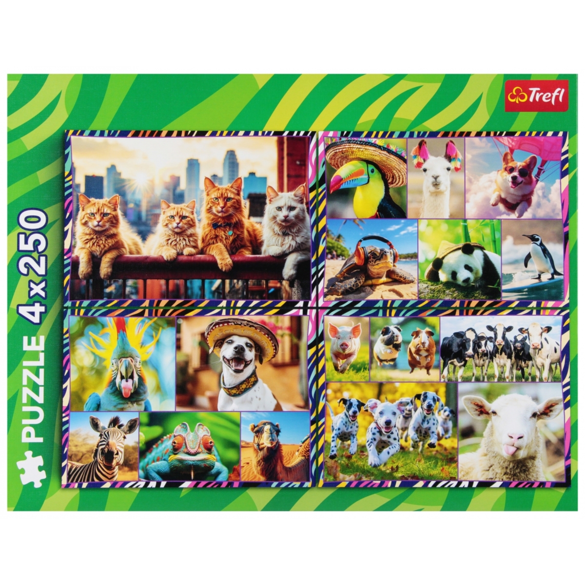 TREFL PUZZLE ZWIERZAKI 4X250