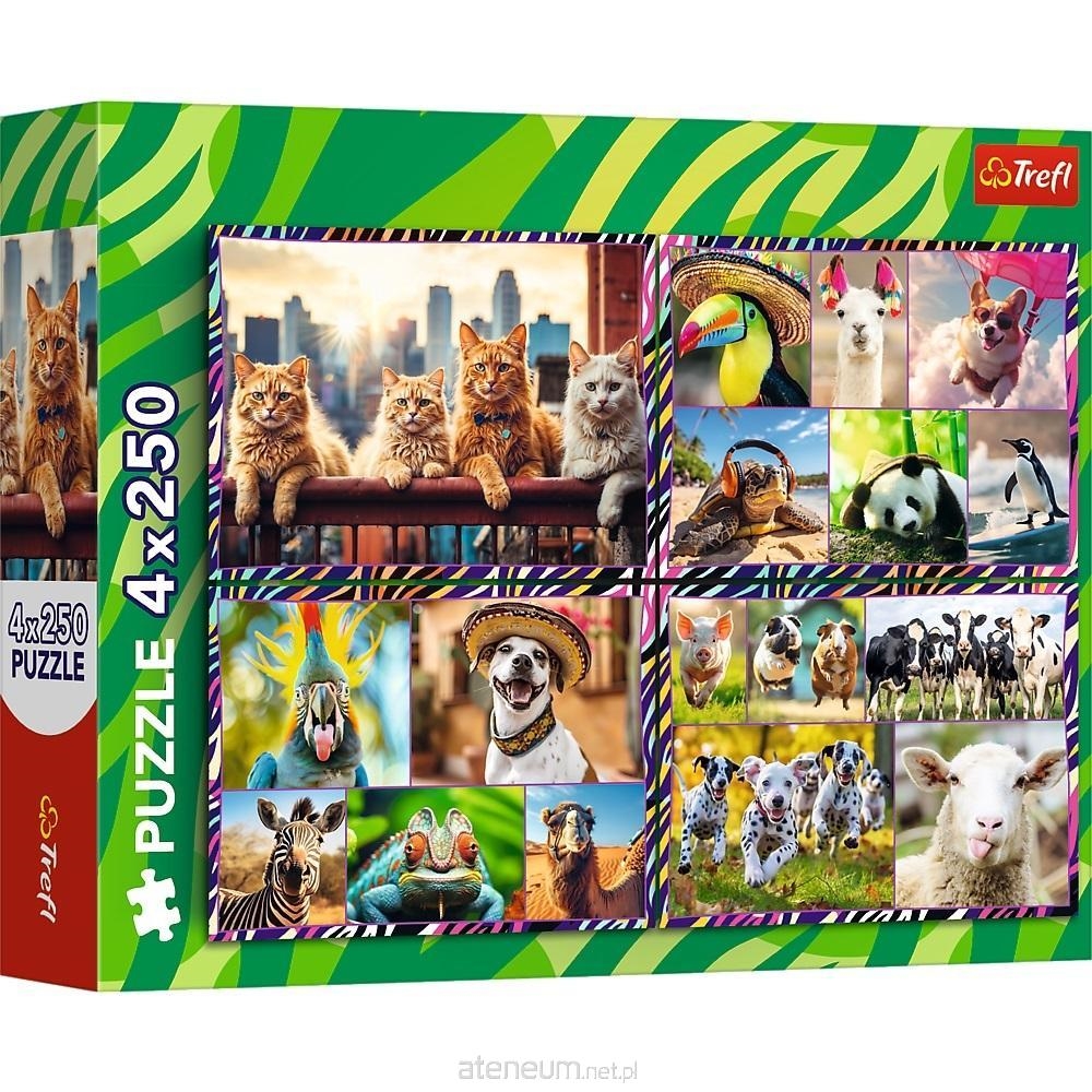 TREFL PUZZLE ZWIERZAKI 4X250