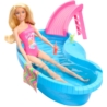 *****Barbie lalka z basenem+zjeżdżalnia HRJ74 /4