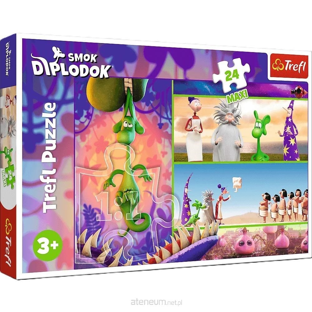 PUZZLE MAXI 24 Ciekawski Smok Diplodok 14376