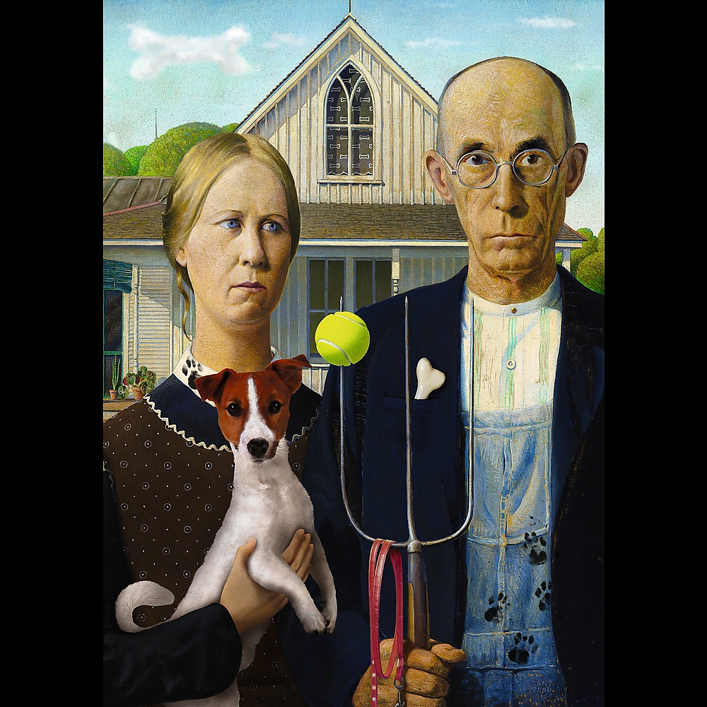 Puzzle - 500 - American Gothic: Psia EdycjaFSC MIX