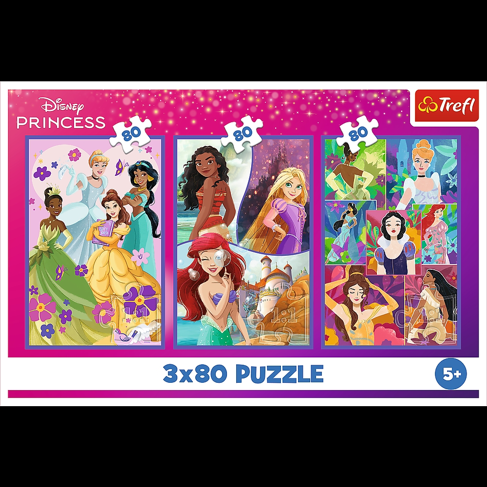 PUZZLE 3x80 Księżniczki przyjaciółki /Princ..34884