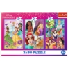 PUZZLE 3x80 Księżniczki przyjaciółki /Princ..34884