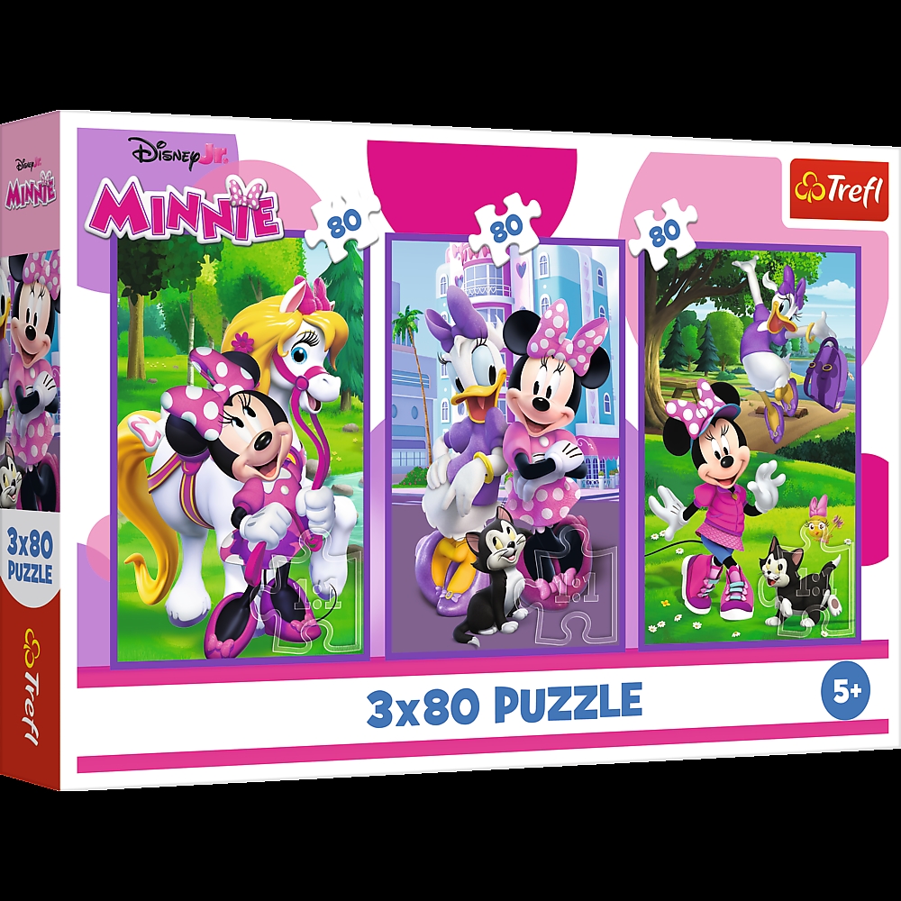 PUZZLE 3x80 Minnie i przyjaciele /Disney 34889