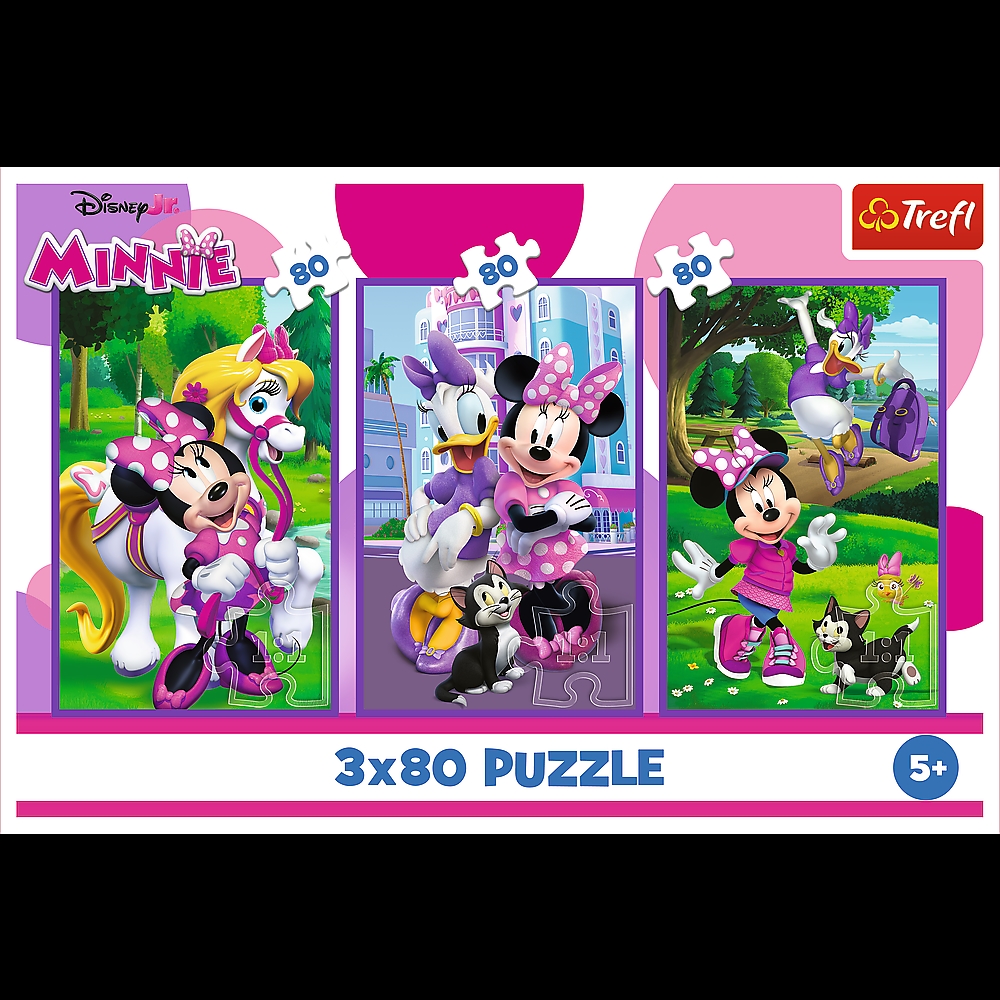 PUZZLE 3x80 Minnie i przyjaciele /Disney 34889