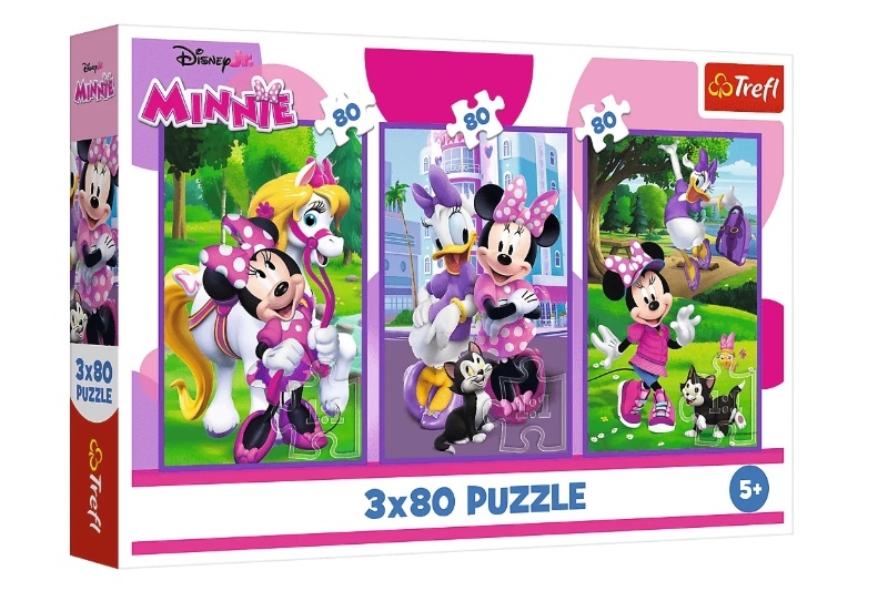 PUZZLE 3x80 Minnie i przyjaciele /Disney 34889