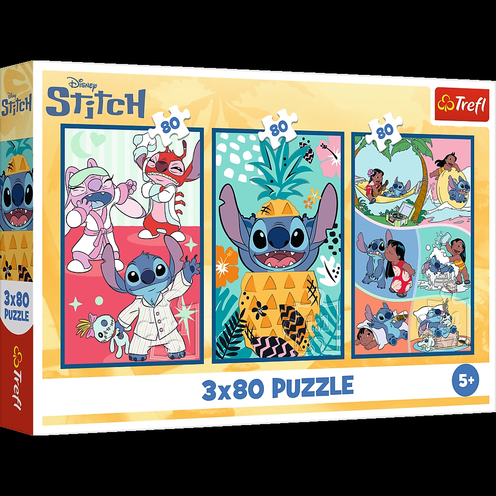 PUZZLE 3x80 Świat Stitcha/Disney Lilo_Stitch 34885