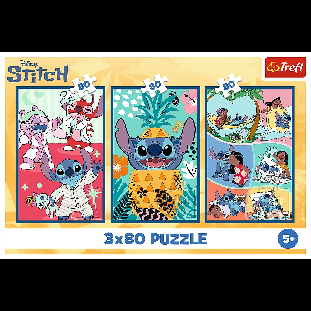 PUZZLE 3x80 Świat Stitcha/Disney Lilo_Stitch 34885