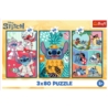 PUZZLE 3x80 Świat Stitcha/Disney Lilo_Stitch 34885