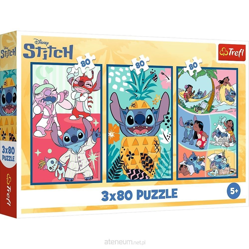 PUZZLE 3x80 Świat Stitcha/Disney Lilo_Stitch 34885
