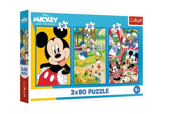 PUZZLE 3x80 Ekipa Myszki Miki /Disney 34887