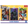 Puzzle - 3x80 - Dni pełne akcji - Disney Marvel Th