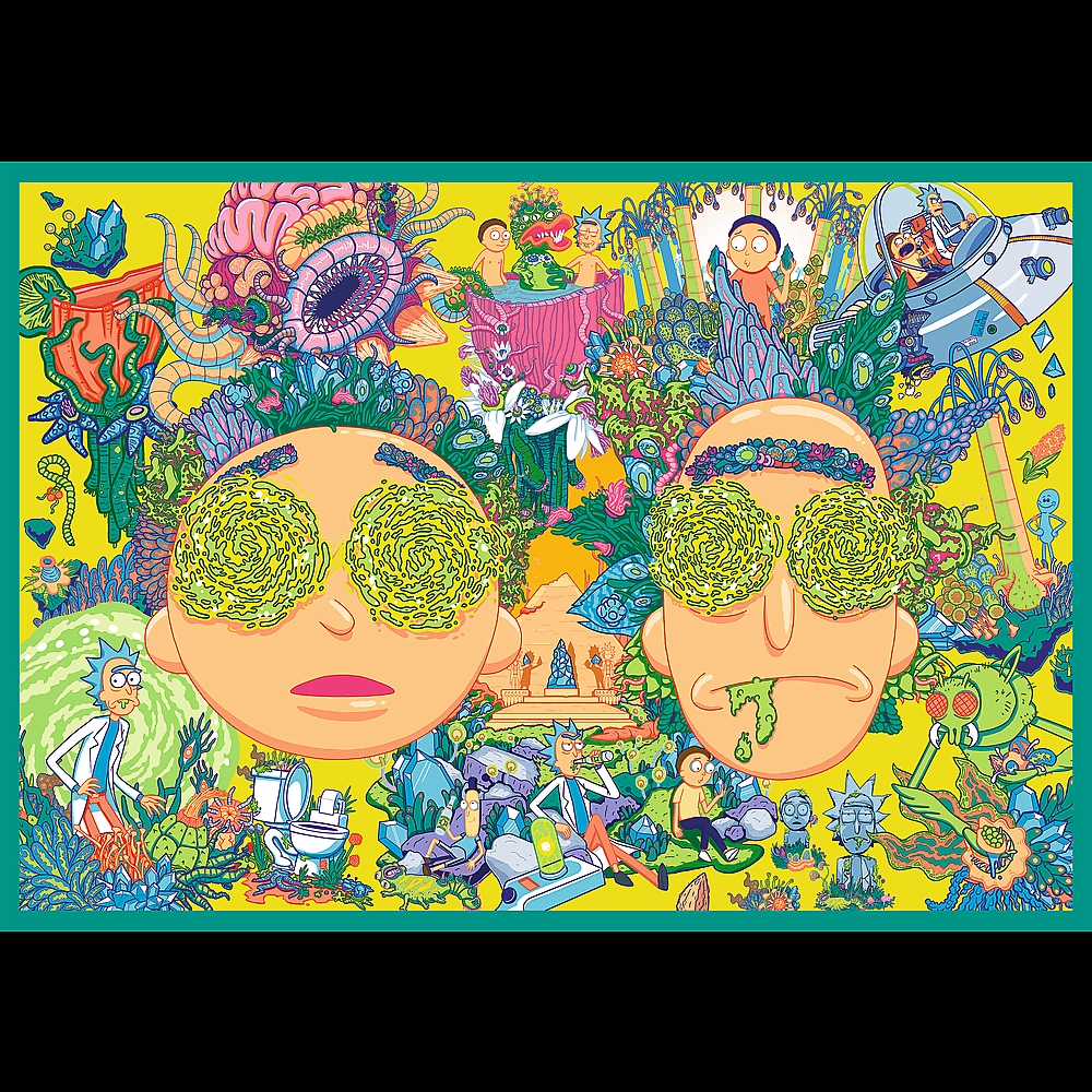 PUZZLE 4x250 Zakręcony świat Ricka_Morty_ego 13338