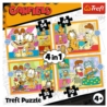 PUZZLE 4w1 Garfield kocha lazanię /Garfield 34673
