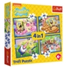 Trefl Puzzle 4w1 Podwodne życie SpongeBoba 34674