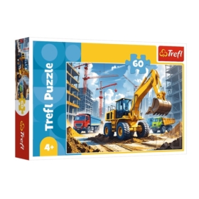 Puzzle 60 Traktor koparko - ładowarka TREFL