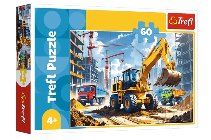 Puzzle 60 Traktor koparko - ładowarka TREFL