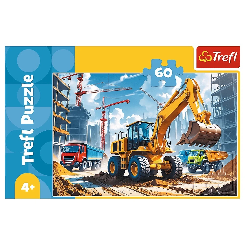 Puzzle 60 Traktor koparko - ładowarka TREFL
