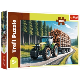 Puzzle 100 Ciągnik leśny TREFL