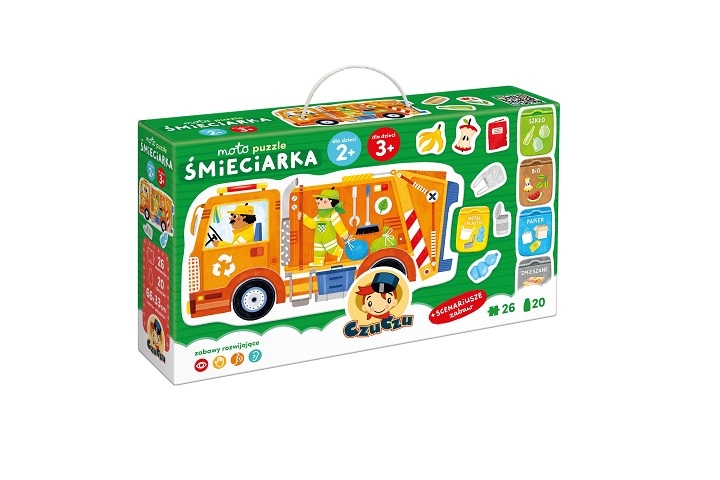 CzuCzu moto puzzle Śmieciarka 94010