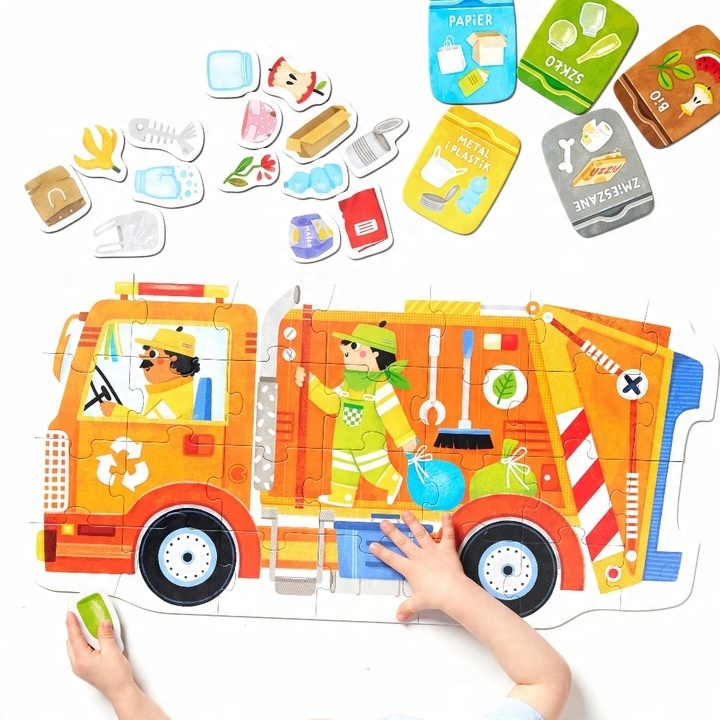 CzuCzu moto puzzle Śmieciarka 94010