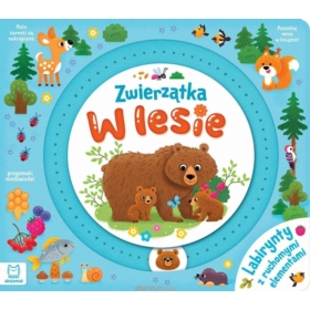 Zwierzątka w lesie. Labirynty z ruchomymi elemen.