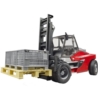 BRUDER wózek widłowy Linde HT160+paleta+kosz 02513